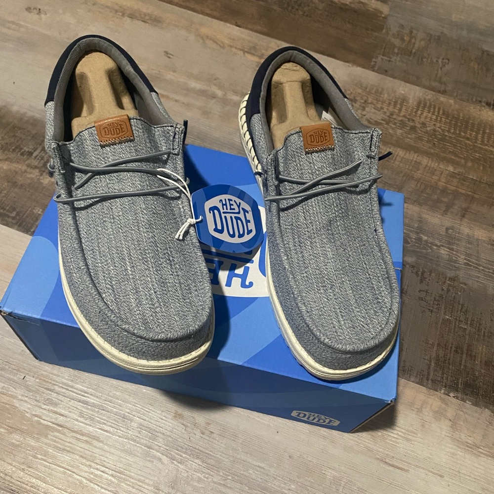 Men's Hey Dude Wally Funk Nylon Craft Loafers Round Toe Comfort Navy M Size US 9